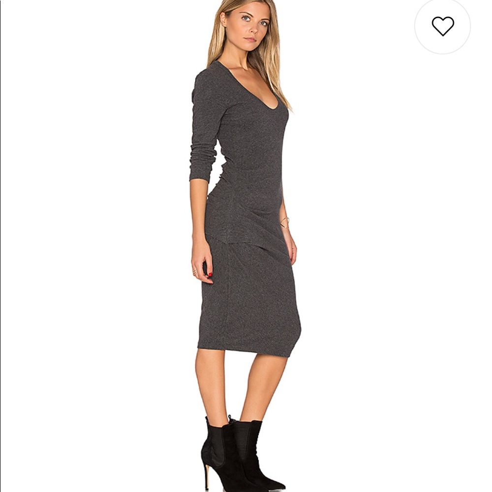 James Perse V Neck Midi Dress